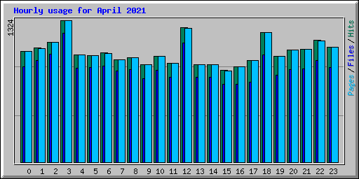 Hourly usage for April 2021