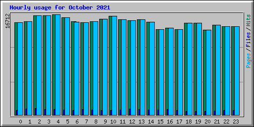 Hourly usage for October 2021