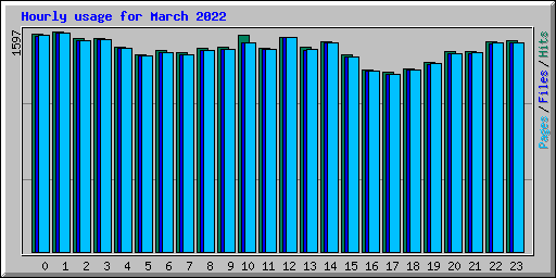 Hourly usage for March 2022