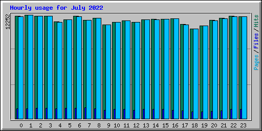 Hourly usage for July 2022