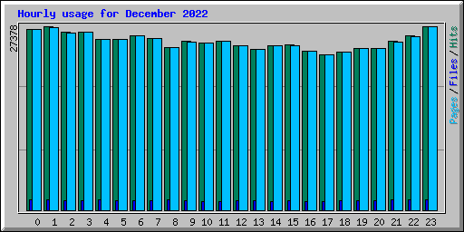 Hourly usage for December 2022