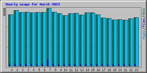 Hourly usage for March 2023