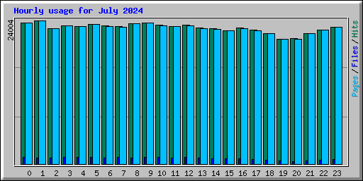 Hourly usage for July 2024