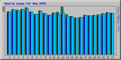 Hourly usage for May 2025