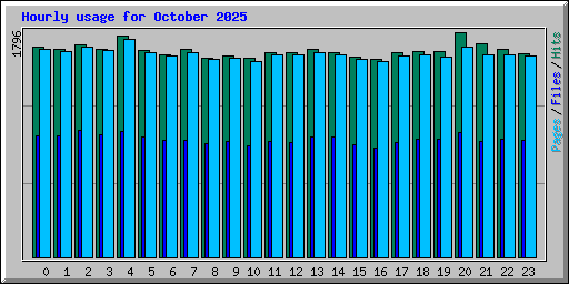 Hourly usage for October 2025